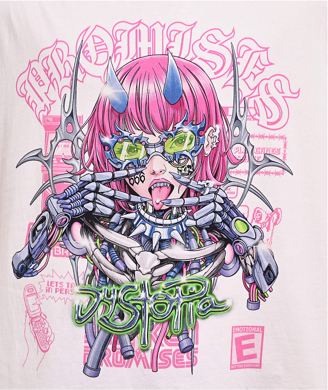 Broken Promises Dystopia Pink T-Shirt