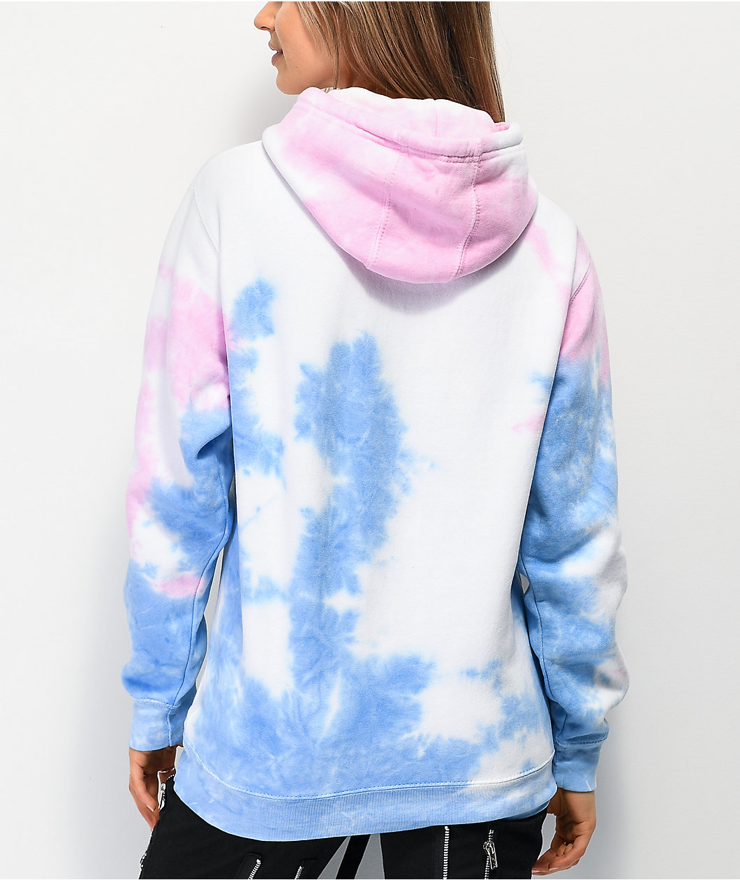 Broken Promises Enchanted Pink & Blue Tie Dye Hoodie