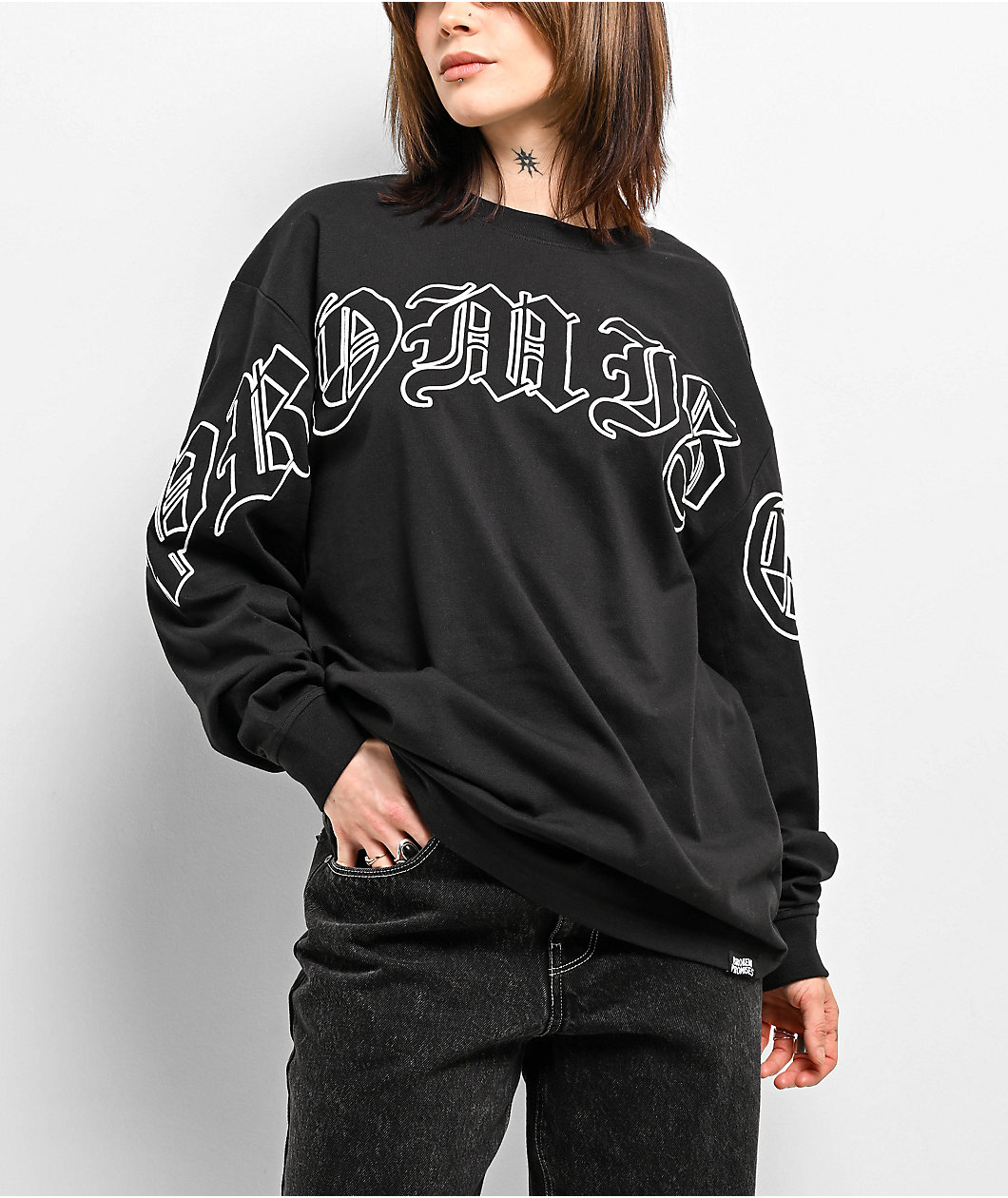 Broken Promises Enemy Crew Black Long Sleeve T-Shirt