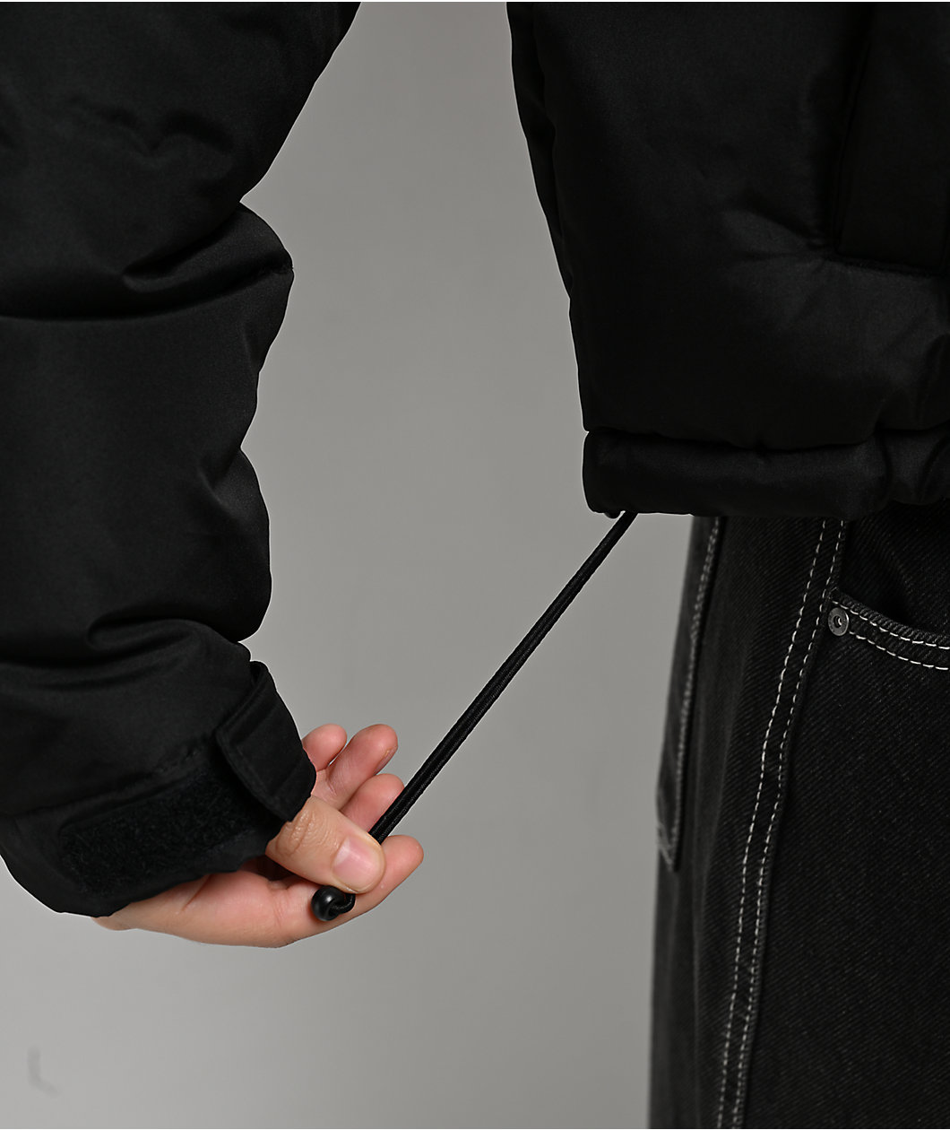 Broken Promises Faceless Black Puffer Jacket