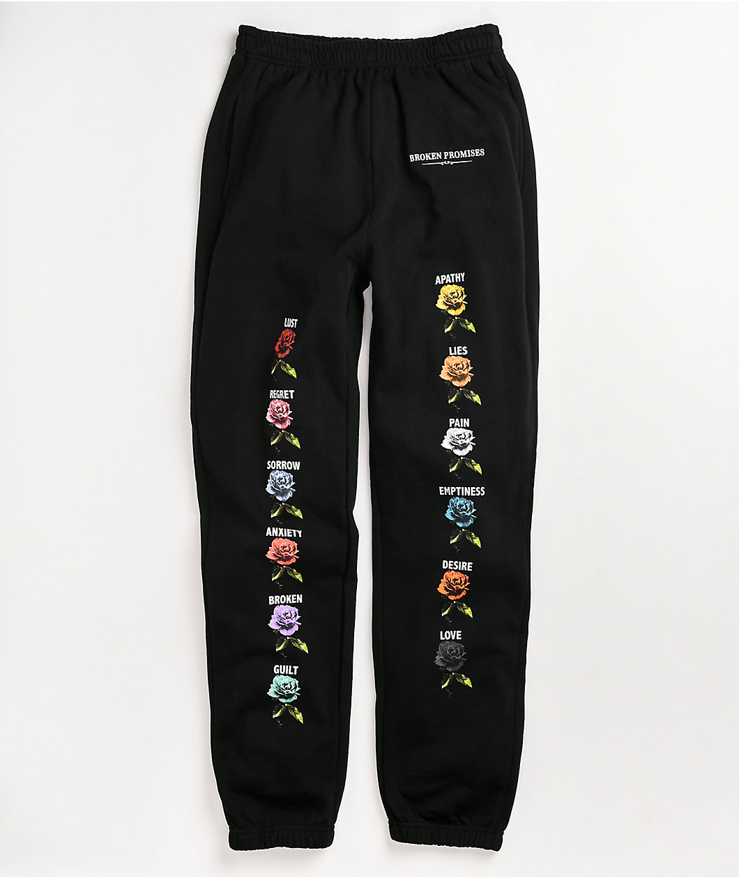 Broken Promises Feeled Guide Black Jogger Sweatpants