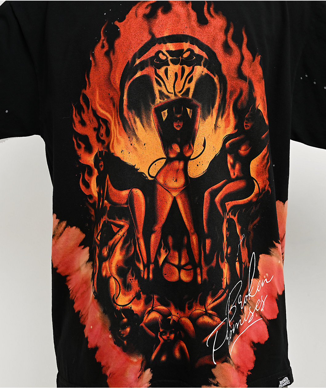 Broken Promises Fire Dancer Black T-Shirt