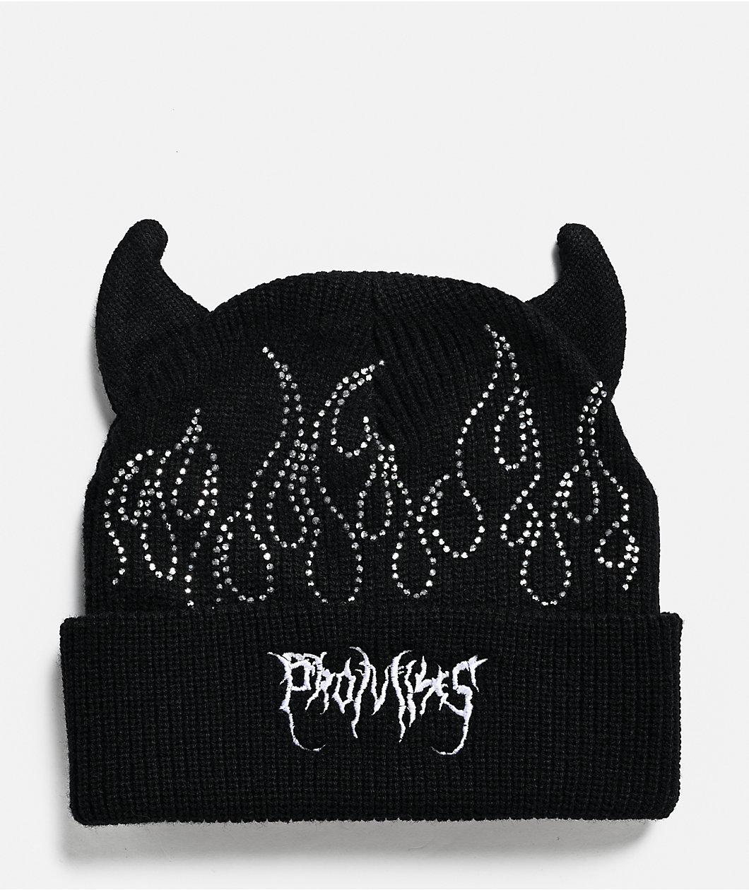 Broken Promises Firestarter Black Horn Beanie