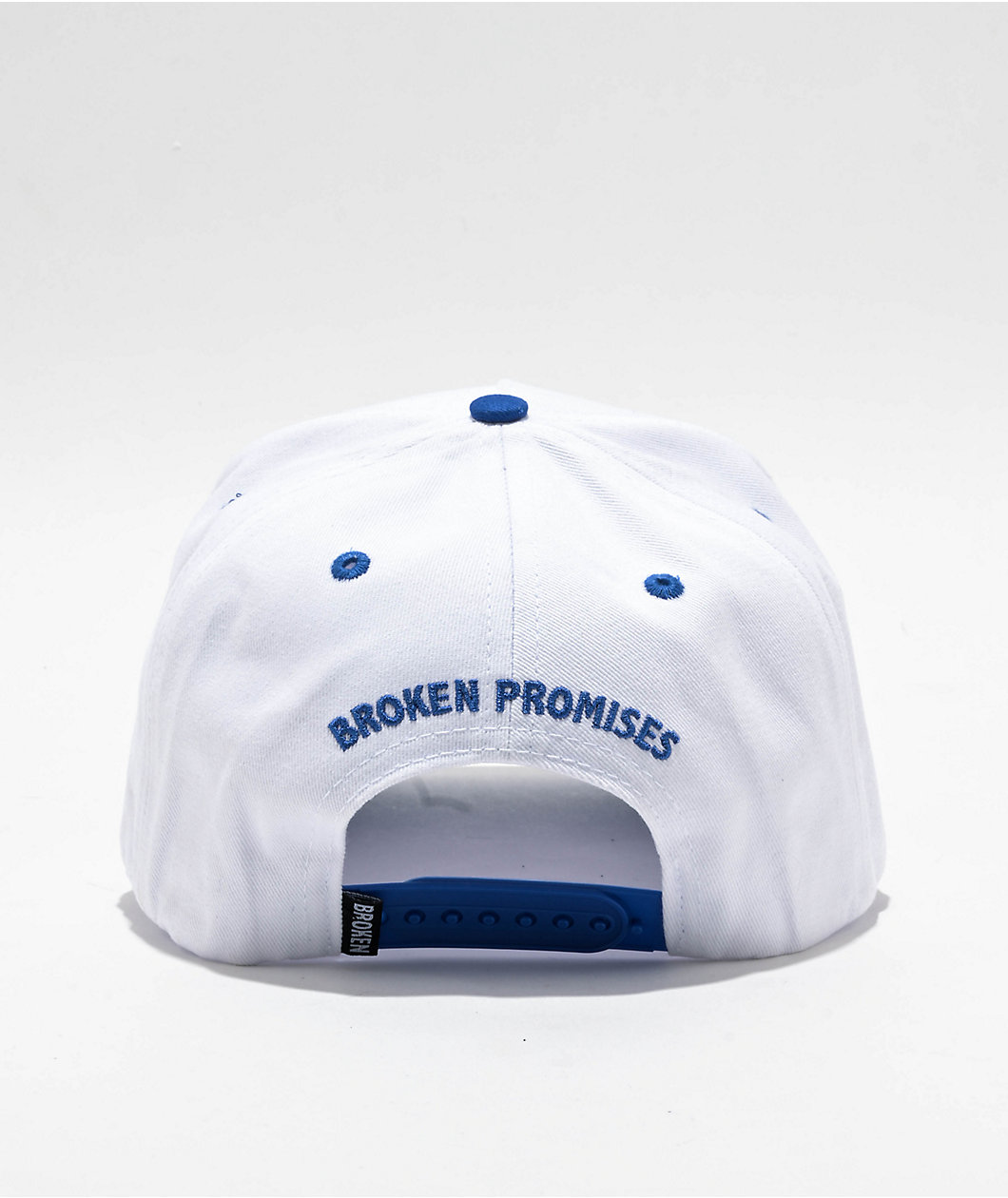 Broken Promises Fragile White & Blue Snapback Hat