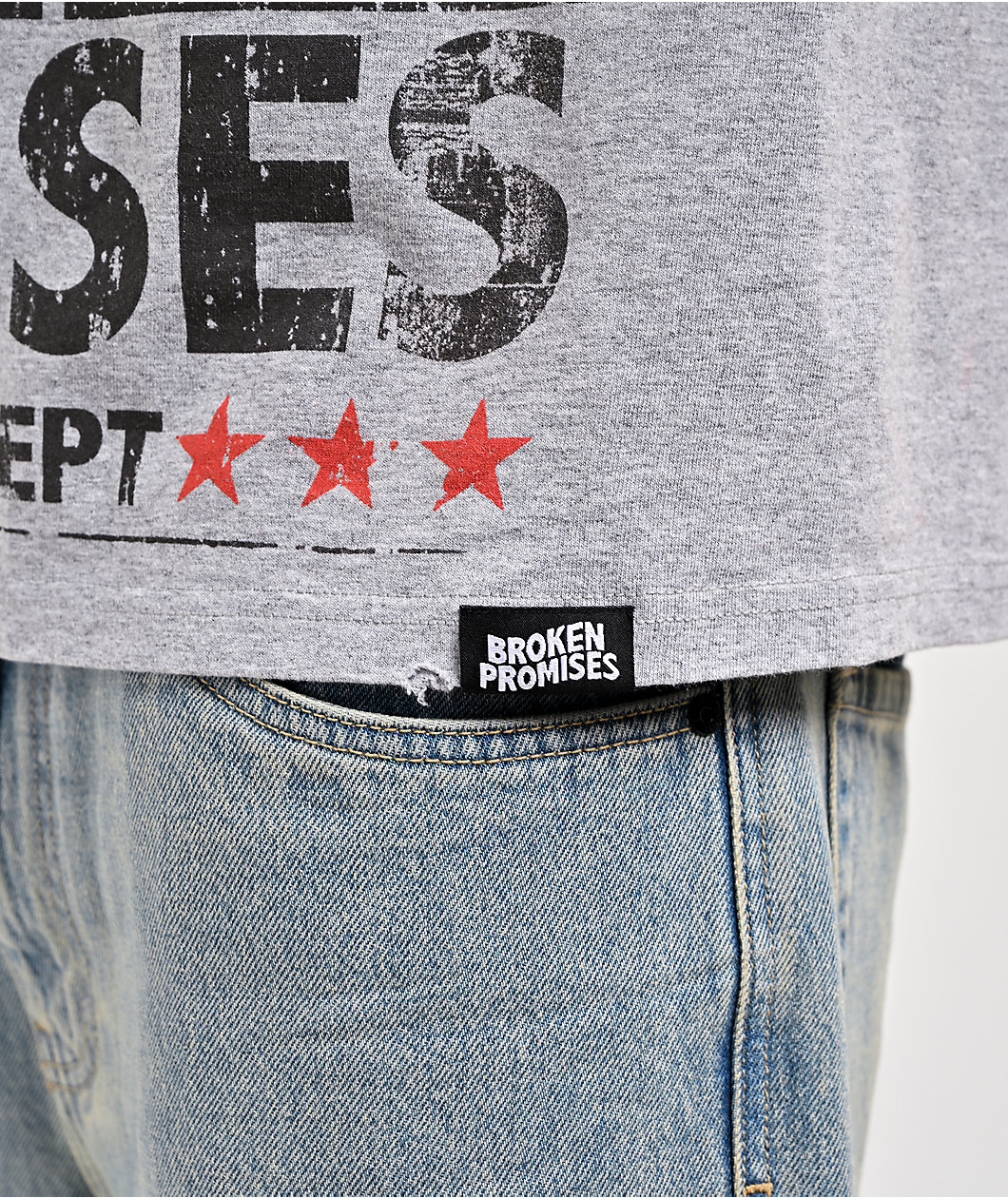 Broken Promises Gossip Column Grey T-Shirt