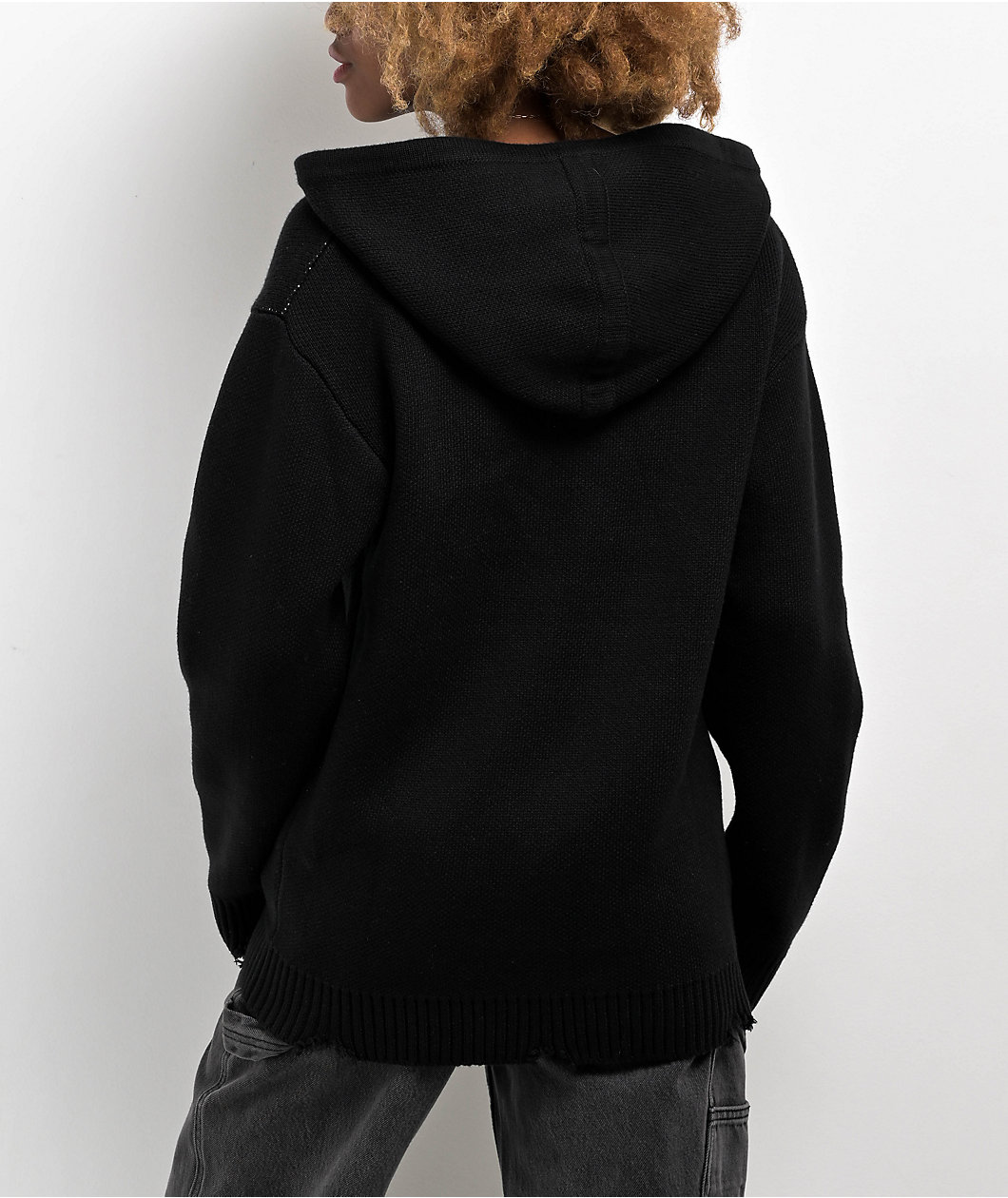 Broken Promises Graveyard Knit Black Hoodie