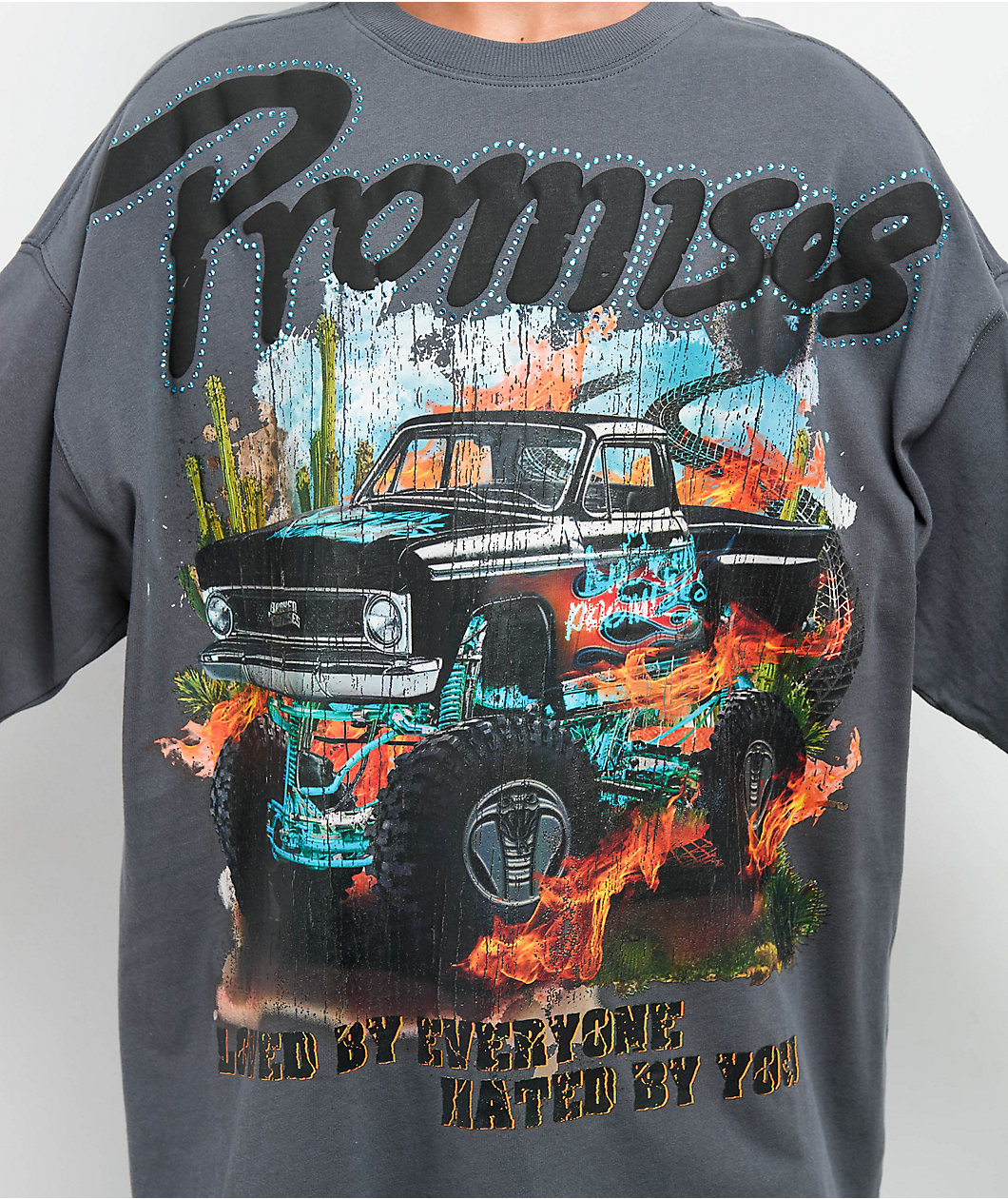 Broken Promises Hated By You Grey Long Sleeve T-Shirt