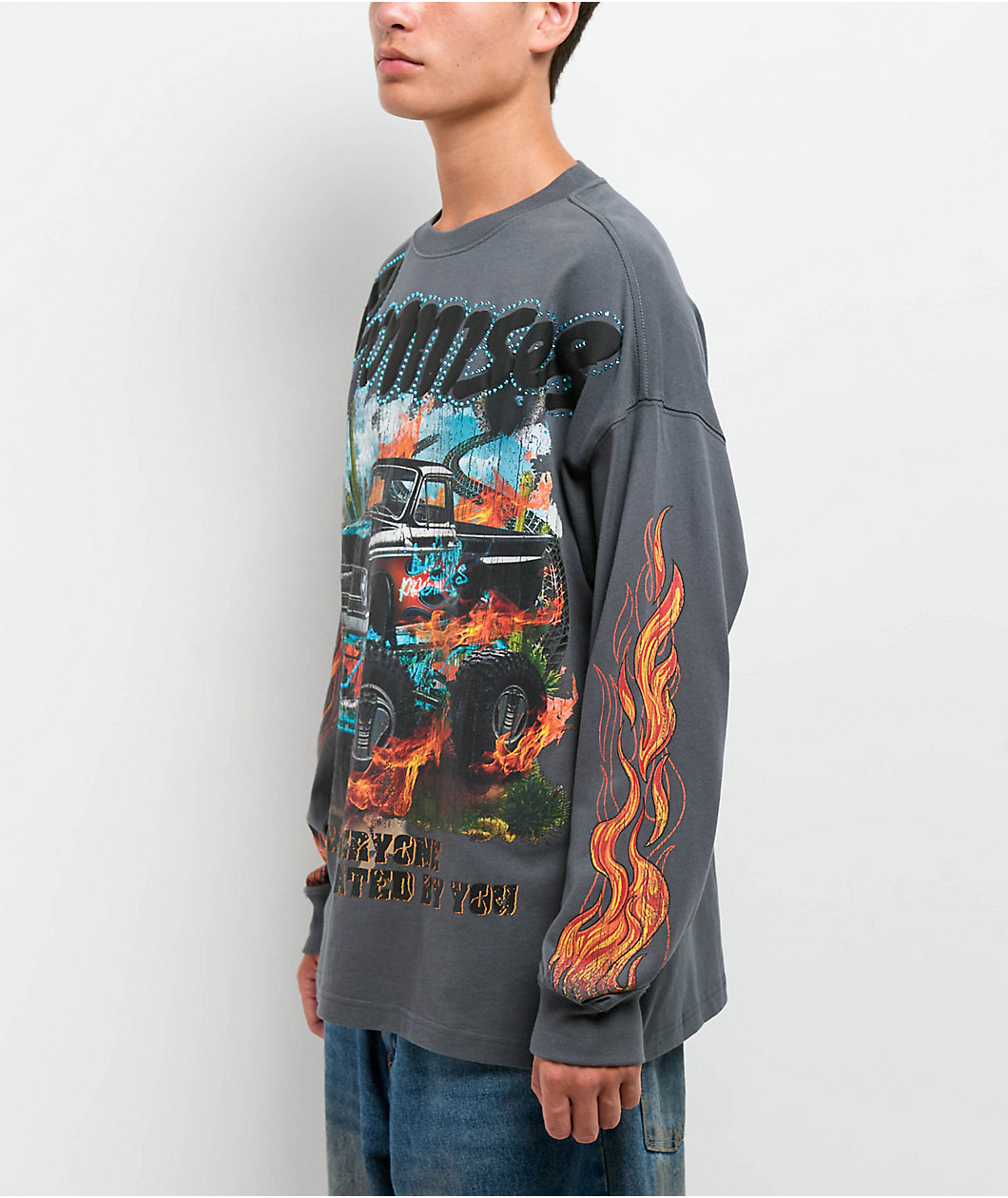 Broken Promises Hated By You Grey Long Sleeve T-Shirt