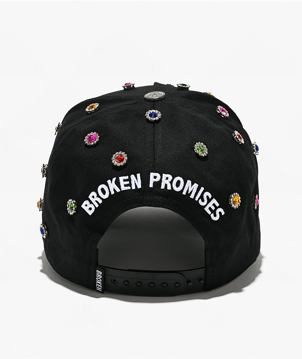 Broken Promises Headcase Rhinestone Black Snapback Hat