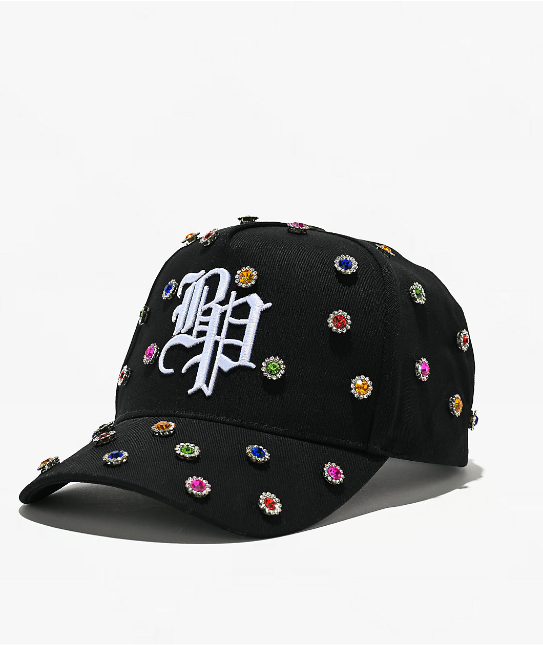 Broken Promises Headcase Rhinestone Black Snapback Hat