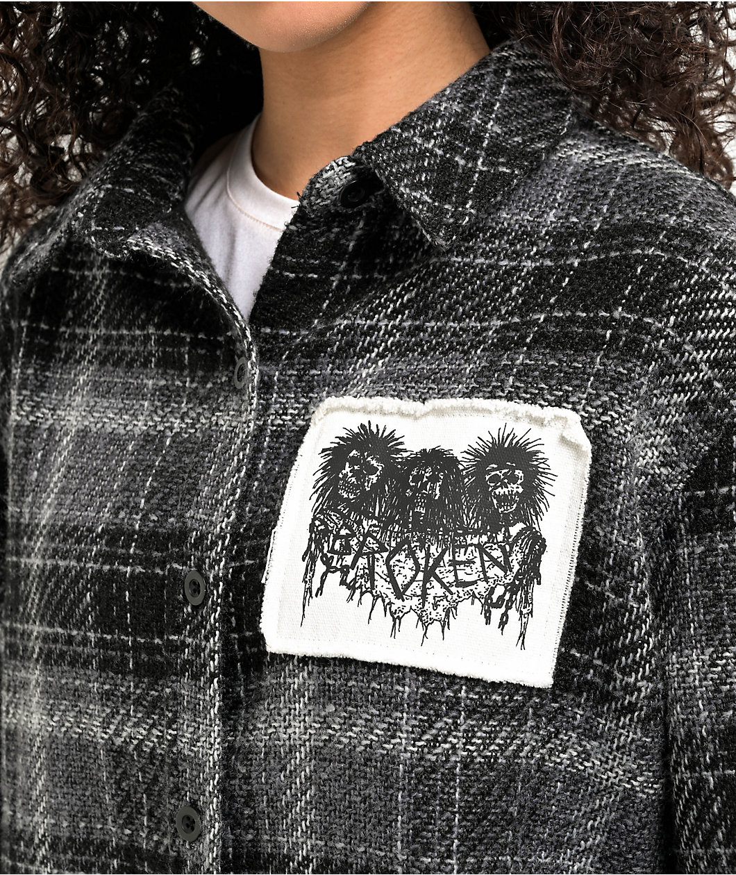Broken Promises Holding On Black Flannel Shirt