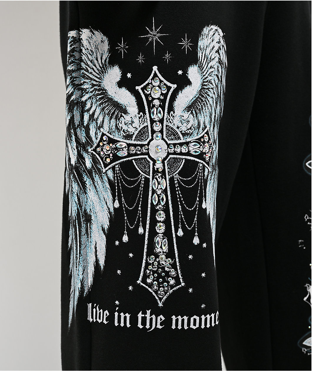 Broken Promises In The Moment Black Baggy Sweatpants