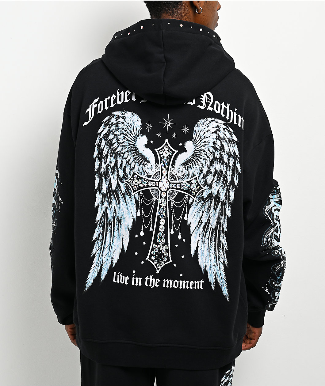 Broken Promises In The Moment Black Hoodie