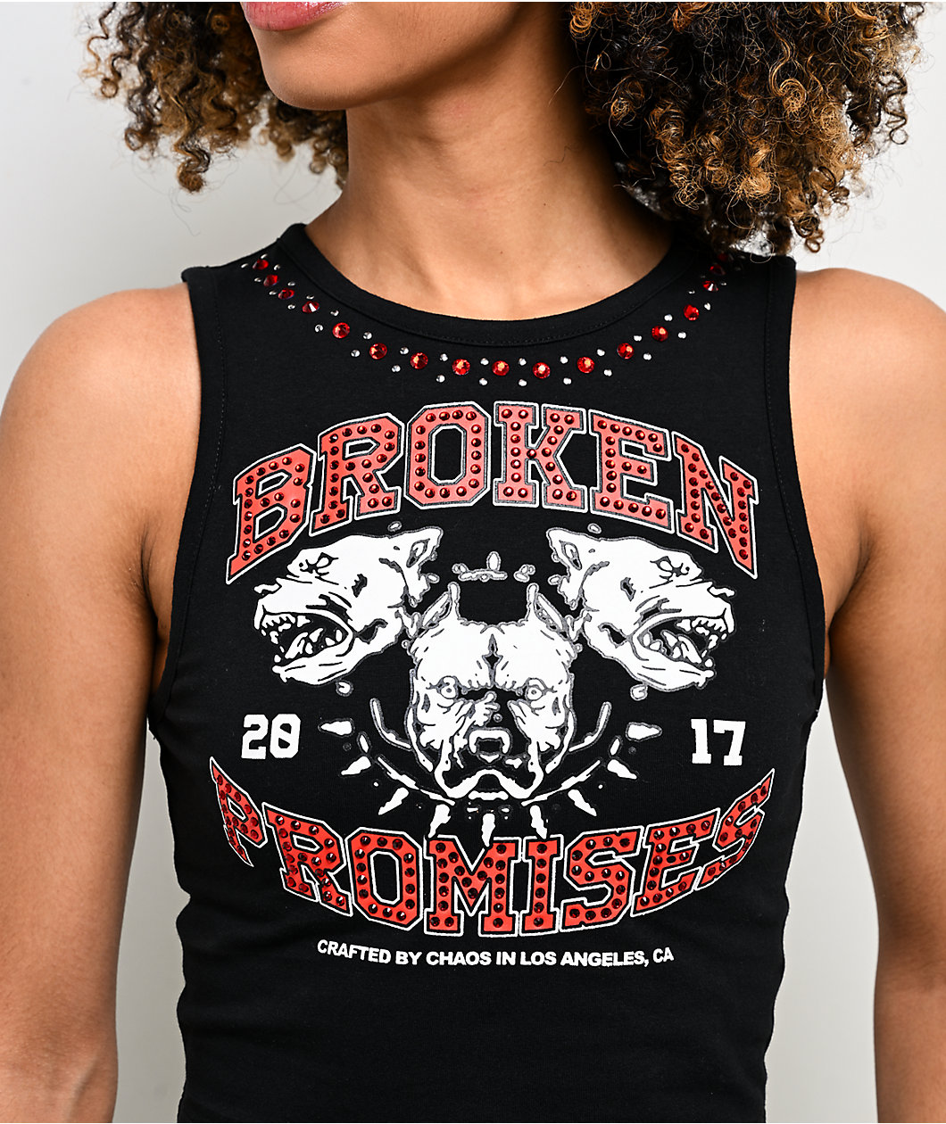 Broken Promises Kennel Black Crop Tank Top