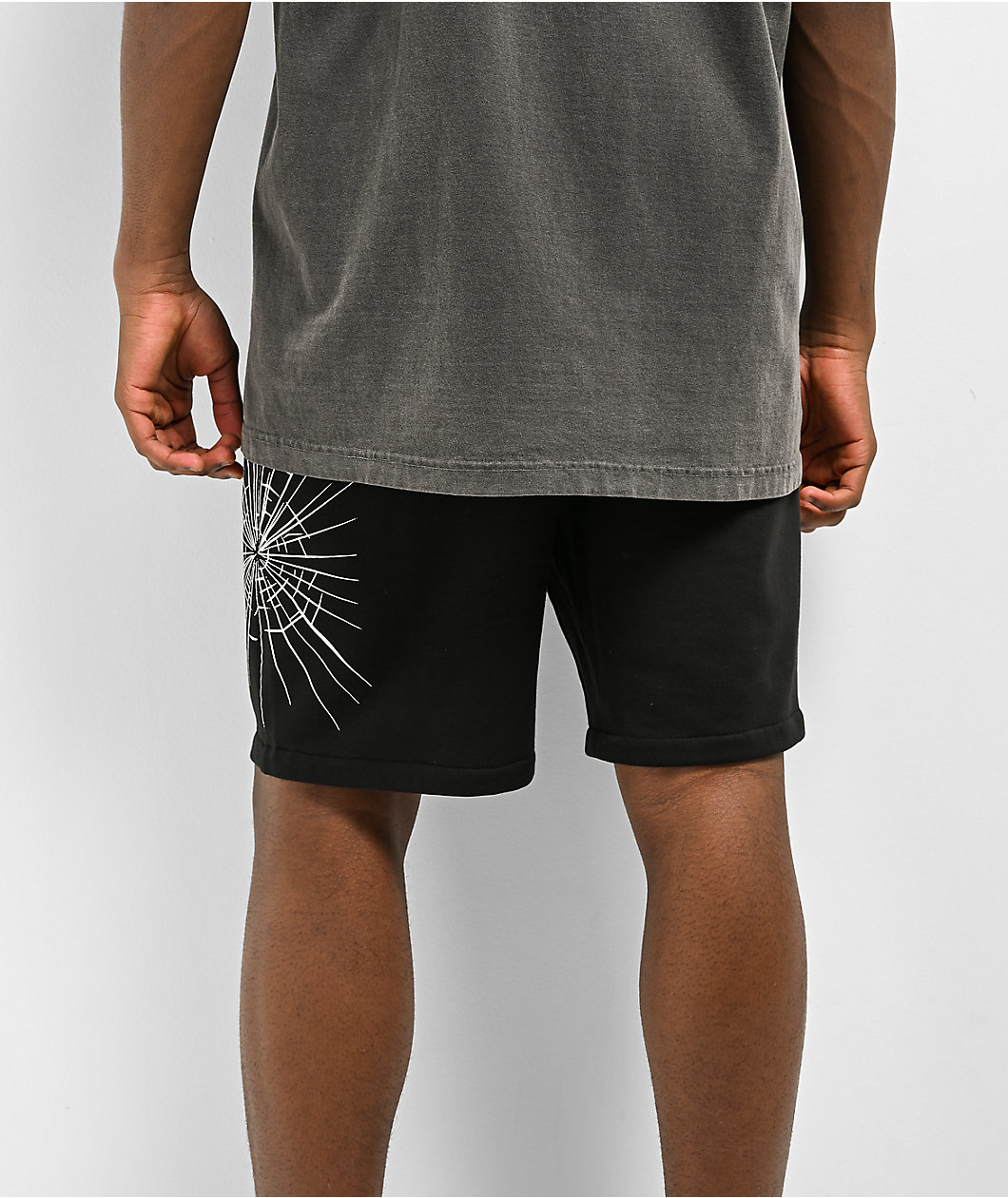 Broken Promises LSD Reaper Black Sweat Shorts