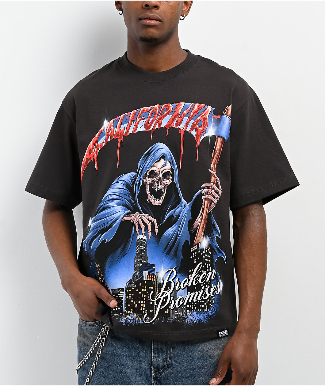 Broken Promises Live And Die Grey T-Shirt