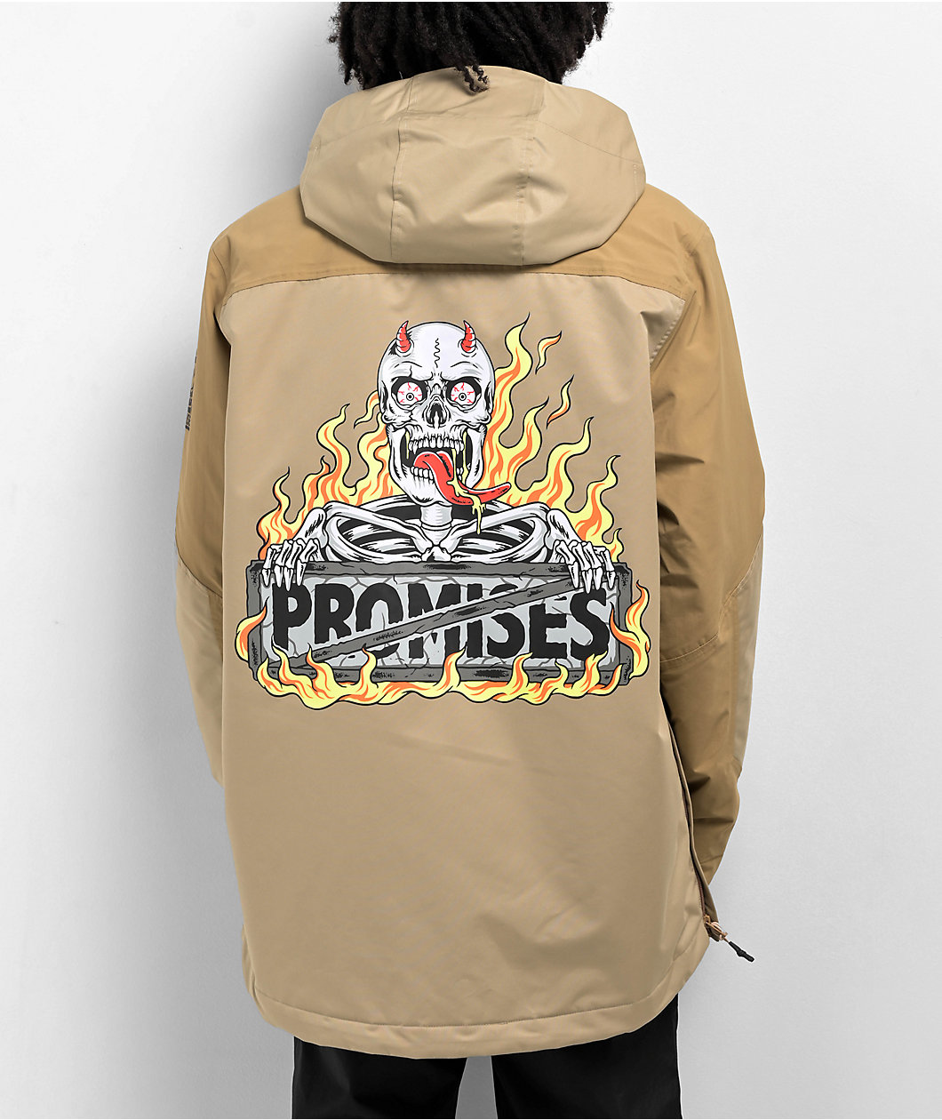 Broken Promises Louis Tan 10K Anorak Snowboard Jacket