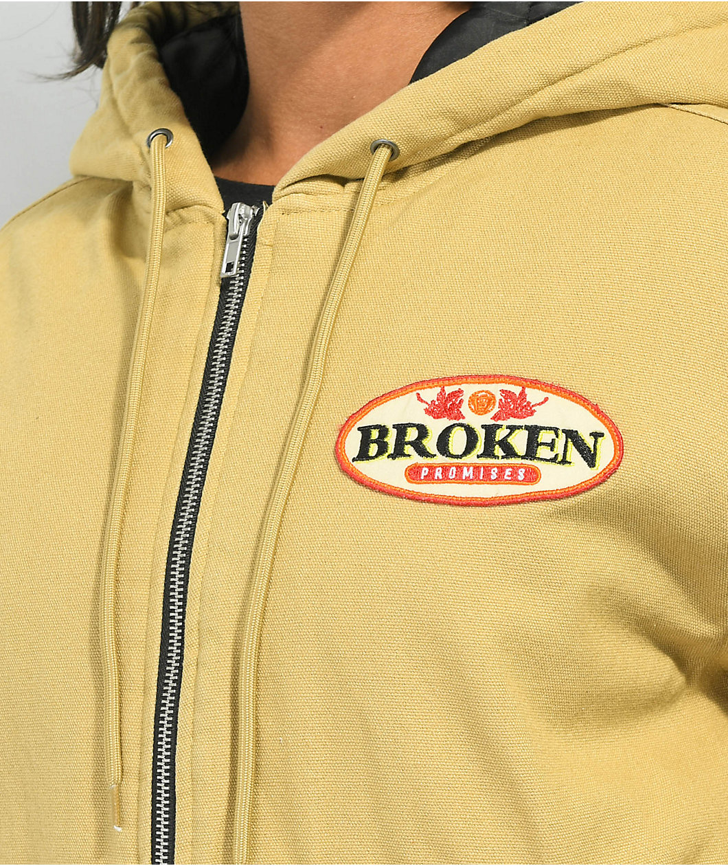 Broken Promises Louisa Beige Gas Station Jacket