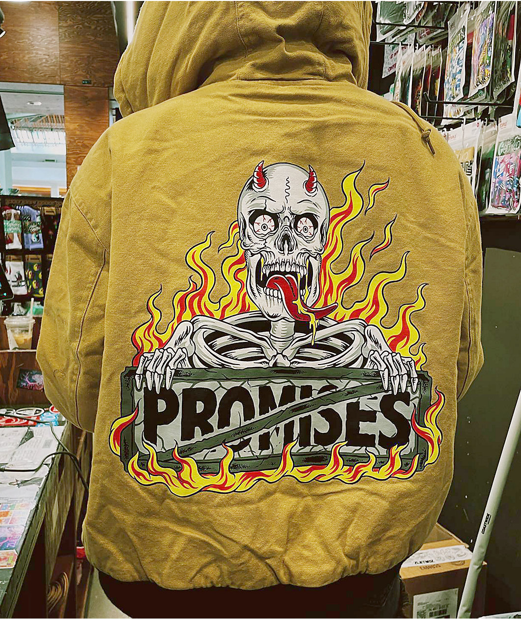 Broken Promises Louisa Beige Gas Station Jacket