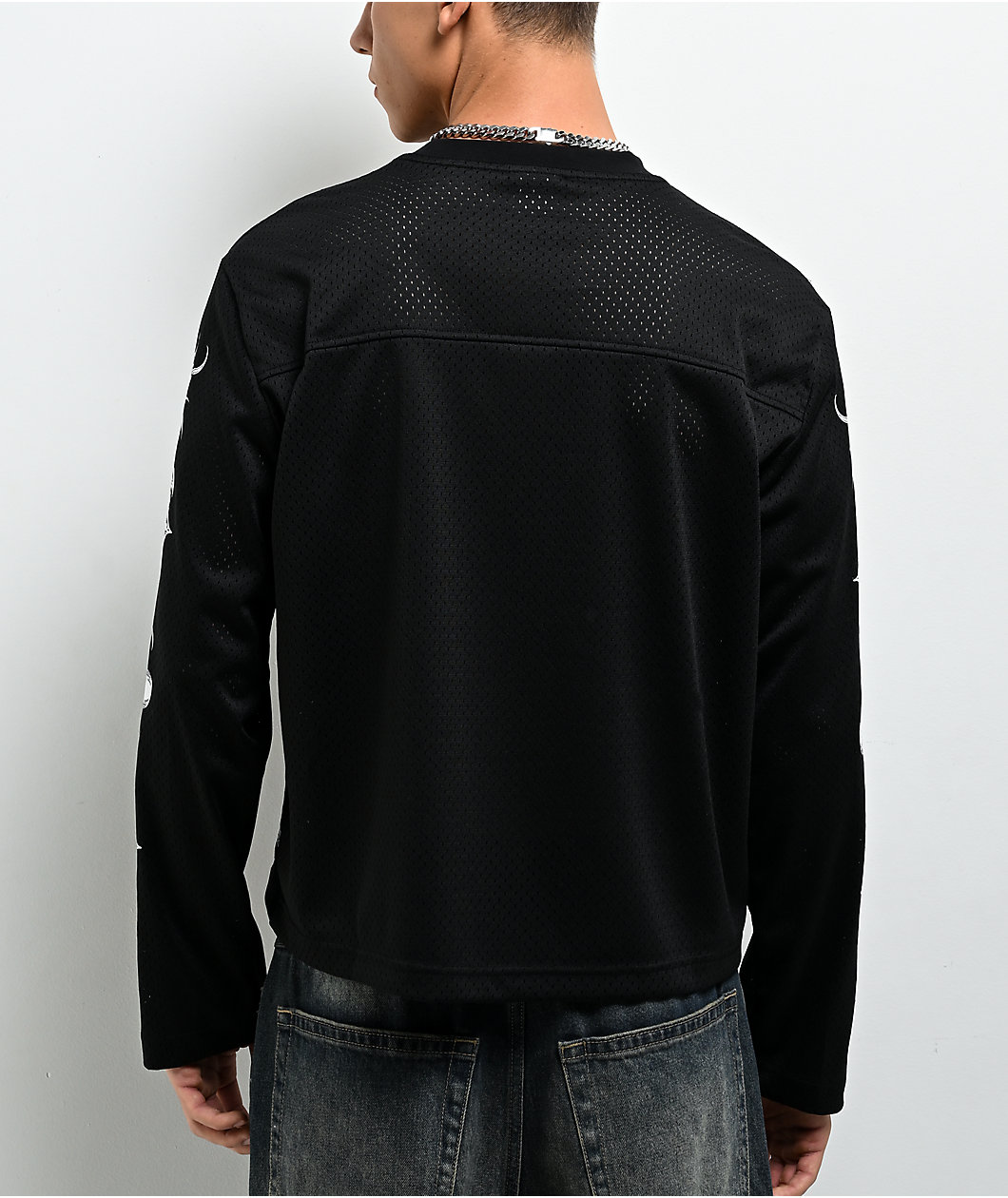 Broken Promises Mausoleum Black Long Sleeve Crop Jersey