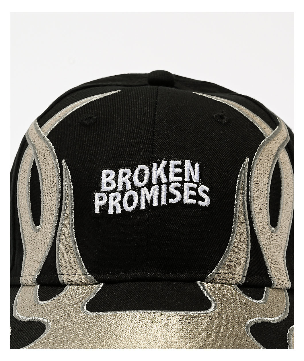 Broken Promises Mental Black Strapback Hat
