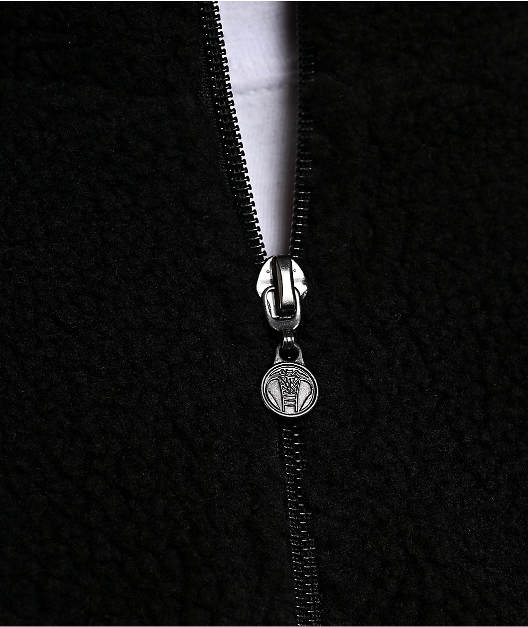 Broken Promises Metal Black Sherpa Quarter Zip Sweatshirt