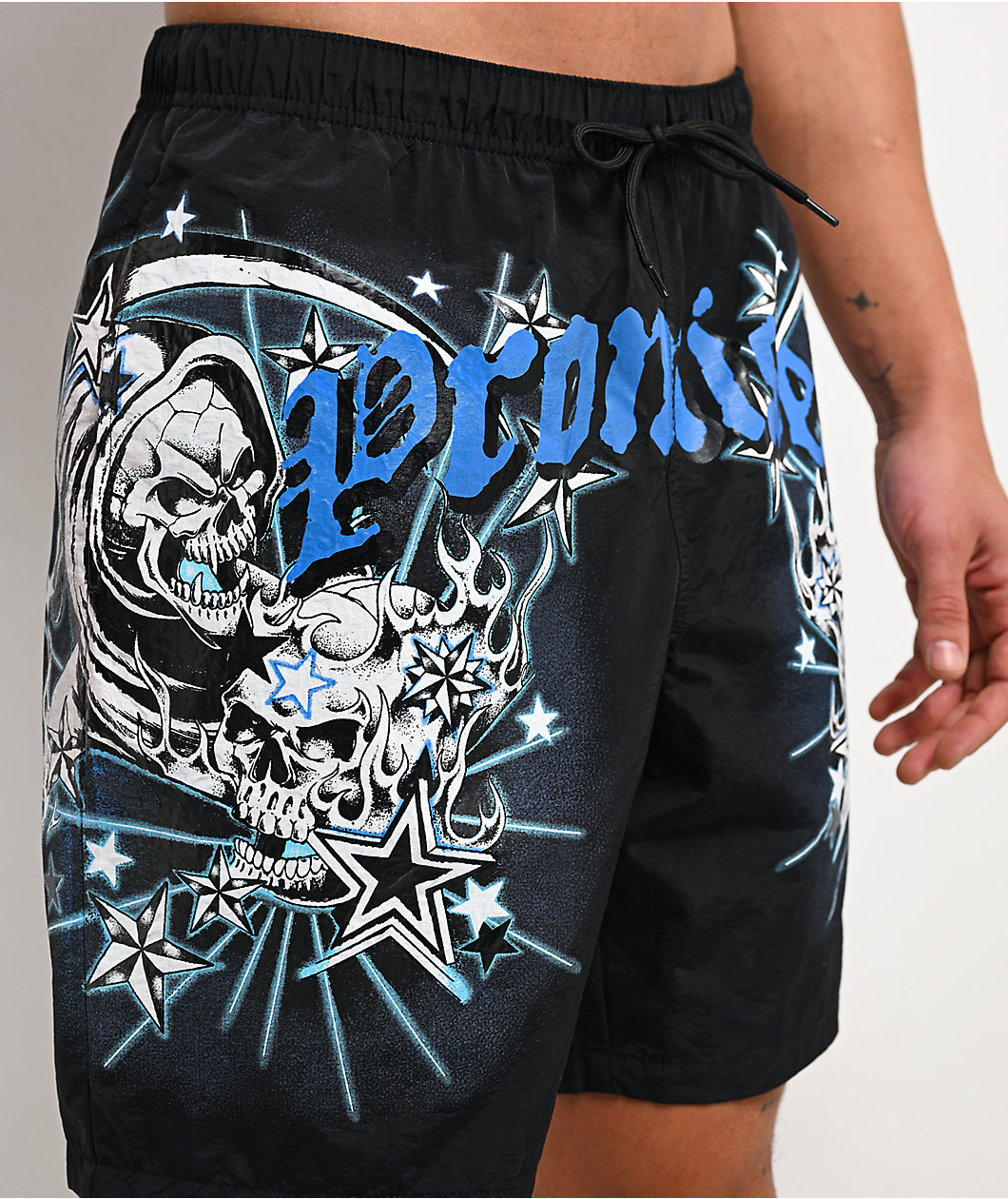 Broken Promises Nautical Black Board Shorts