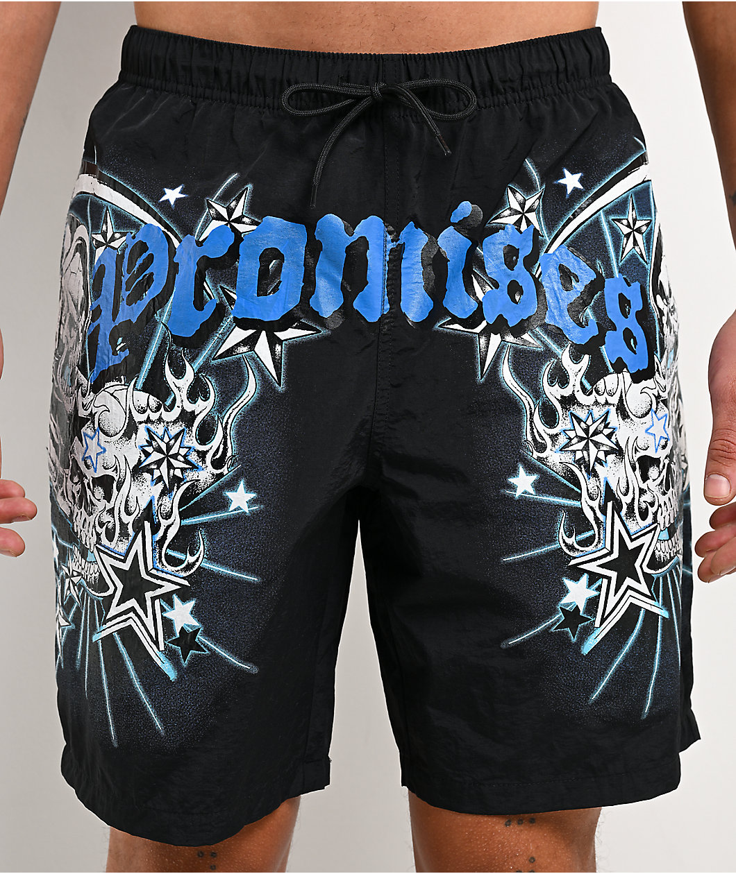 Broken Promises Nautical Black Board Shorts