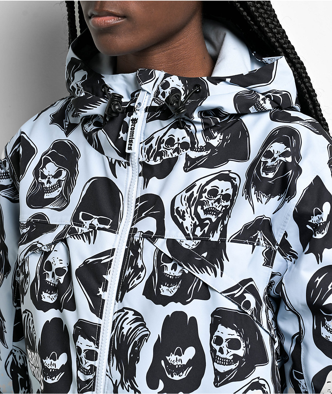 Broken Promises Reaper 5K Light Blue Snowboard Jacket