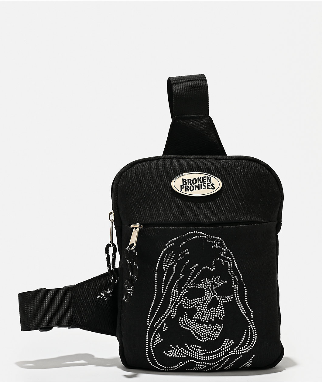 Broken Promises Reaper Black Crossbody Bag