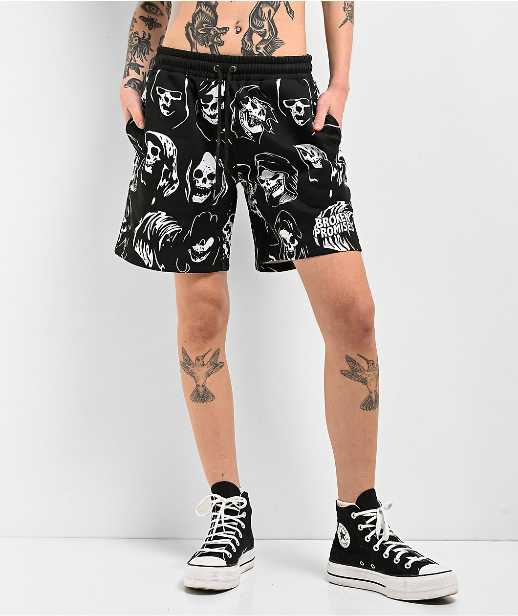 Broken Promises Reaper Guide Black Sweat Shorts