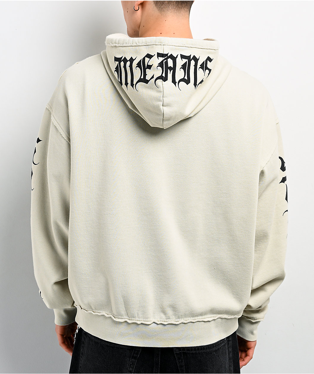 Broken Promises Ritual Natural Boxy Zip Hoodie