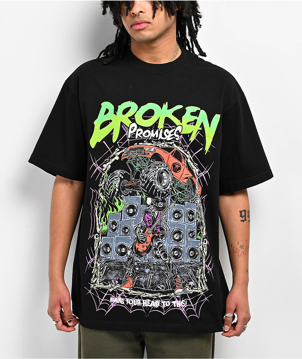 Broken Promises Rot And Roll Black T-Shirt