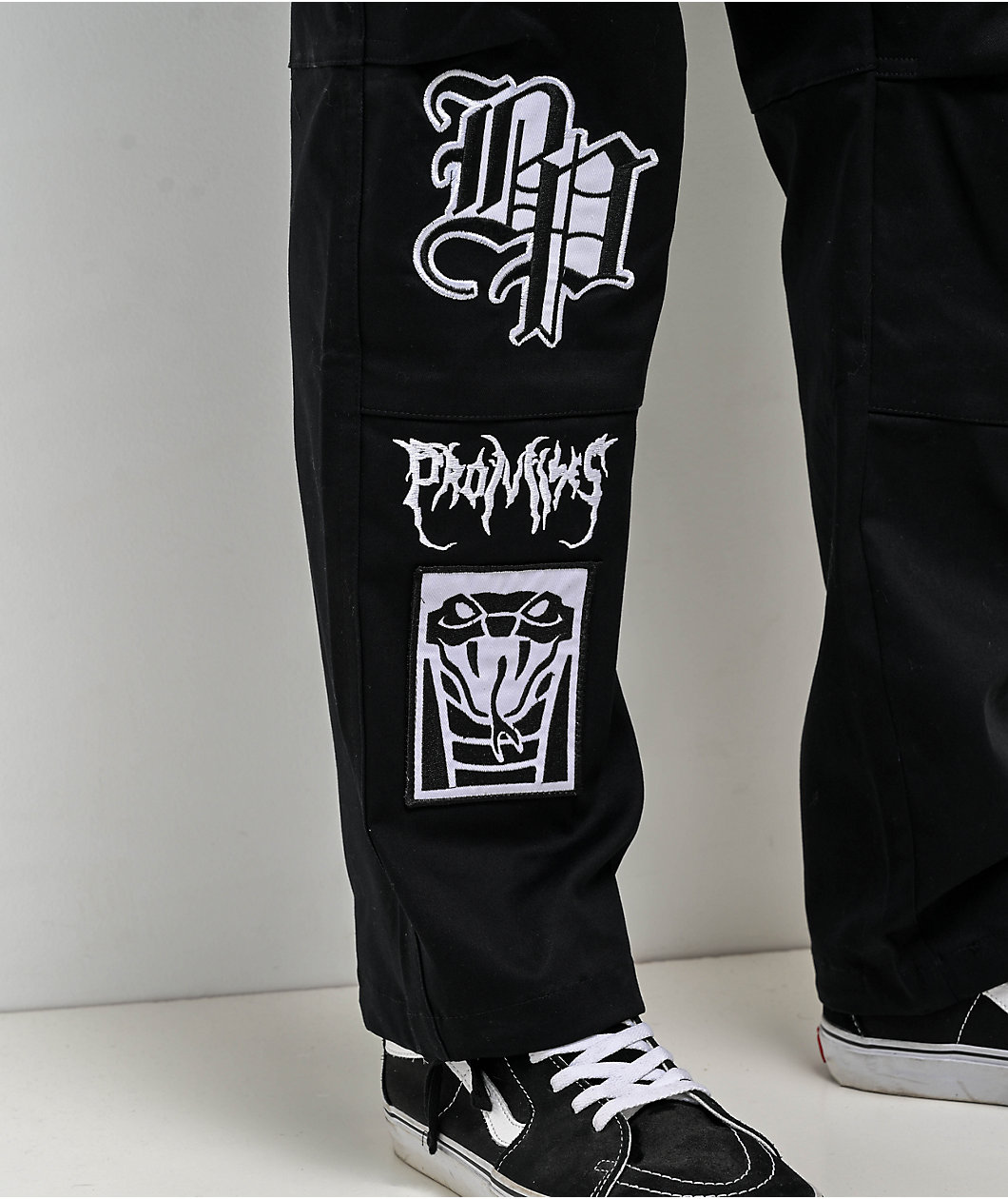 Broken Promises Rough Patch Black Cargo Pants