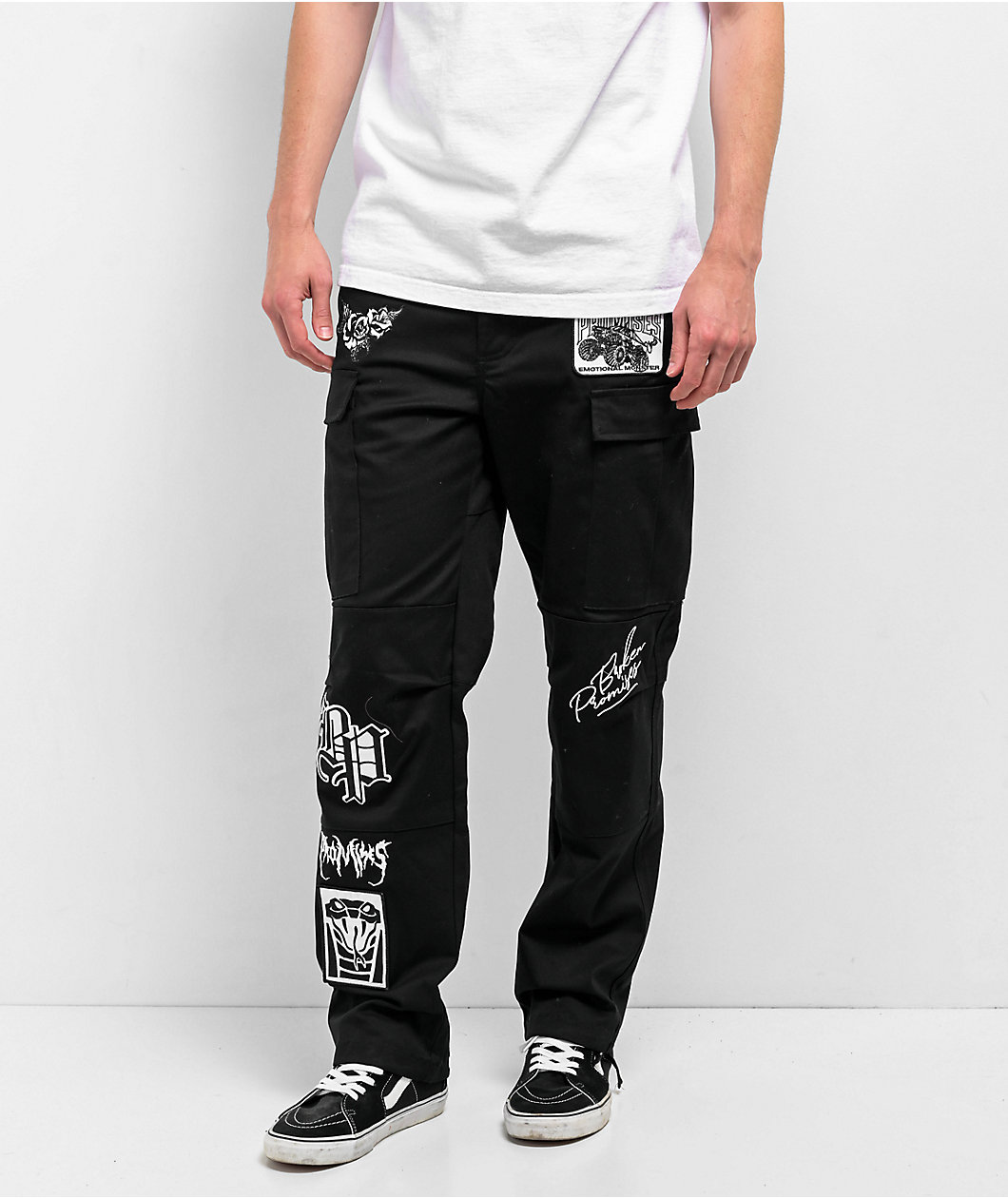 Broken Promises Rough Patch Black Cargo Pants