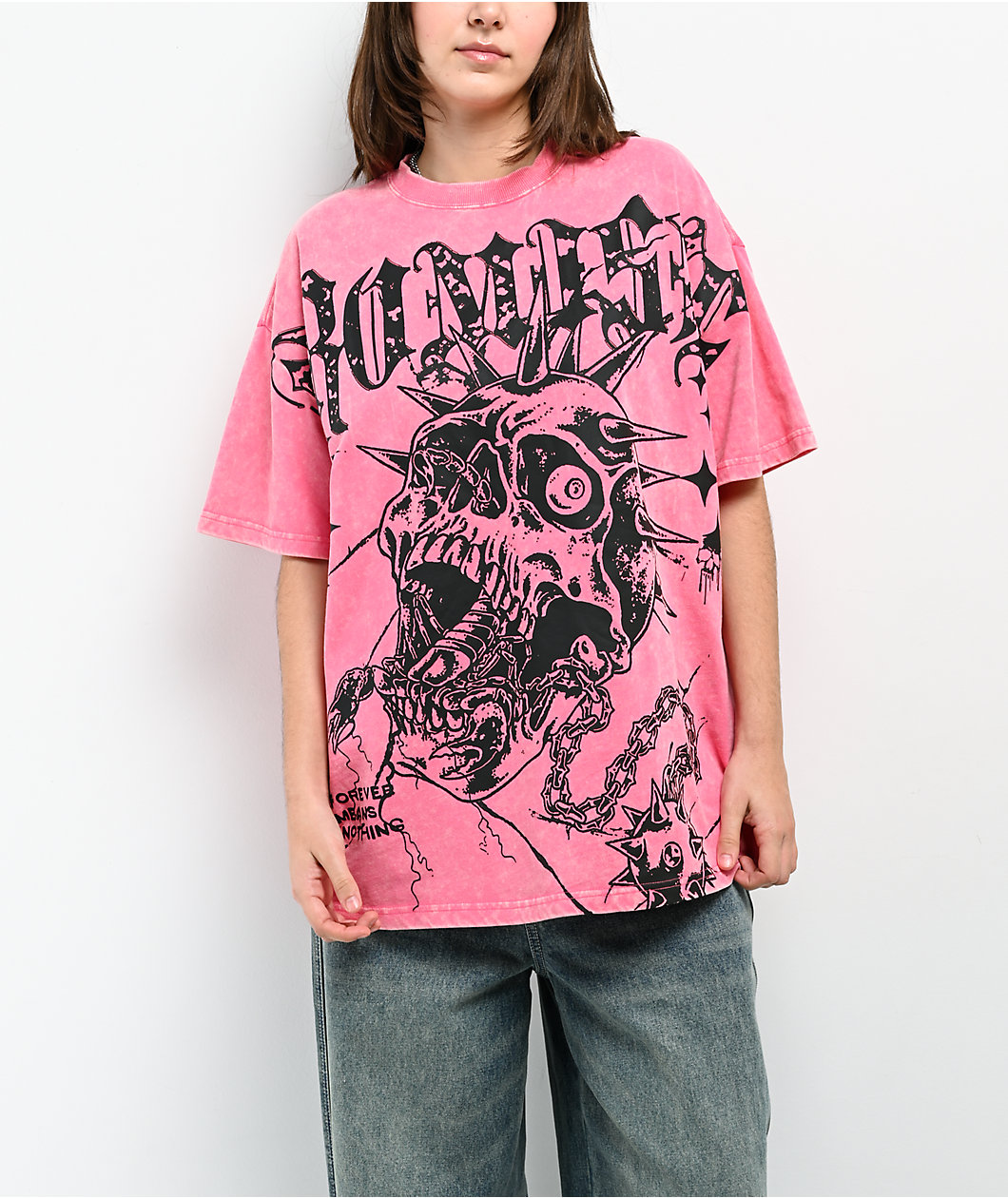 Broken Promises Scorpion Jaw Pink Wash T-Shirt
