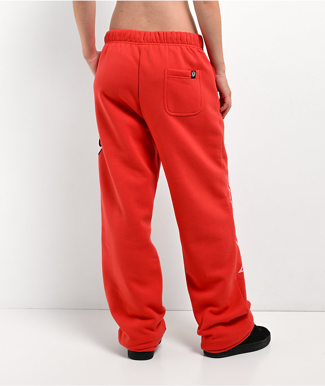 Broken Promises Shooting Star Rhinestone Red Sweatpants