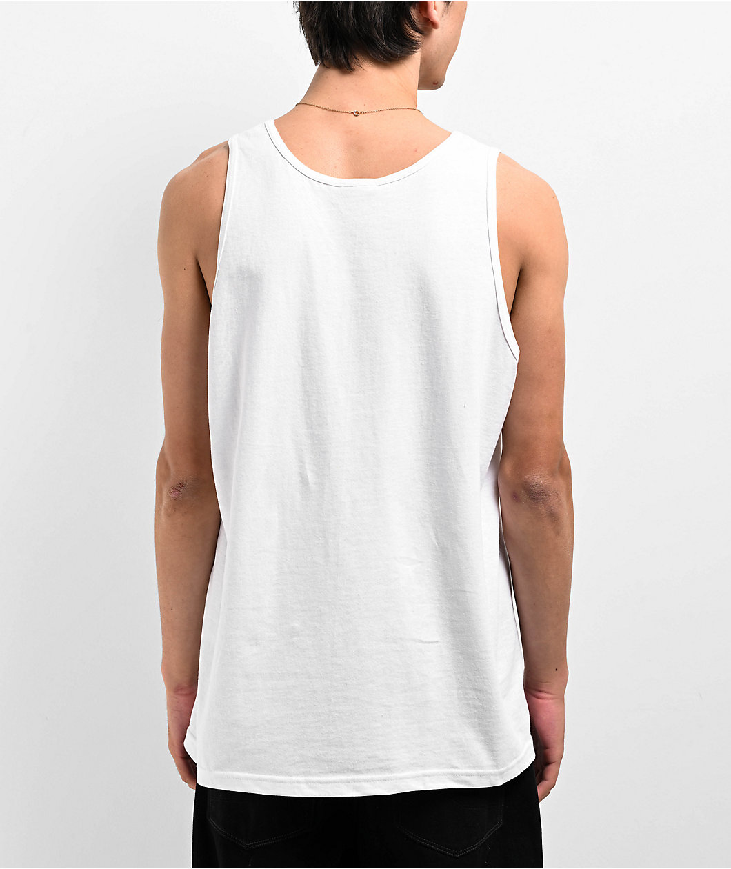 Broken Promises Shredded White Tank Top