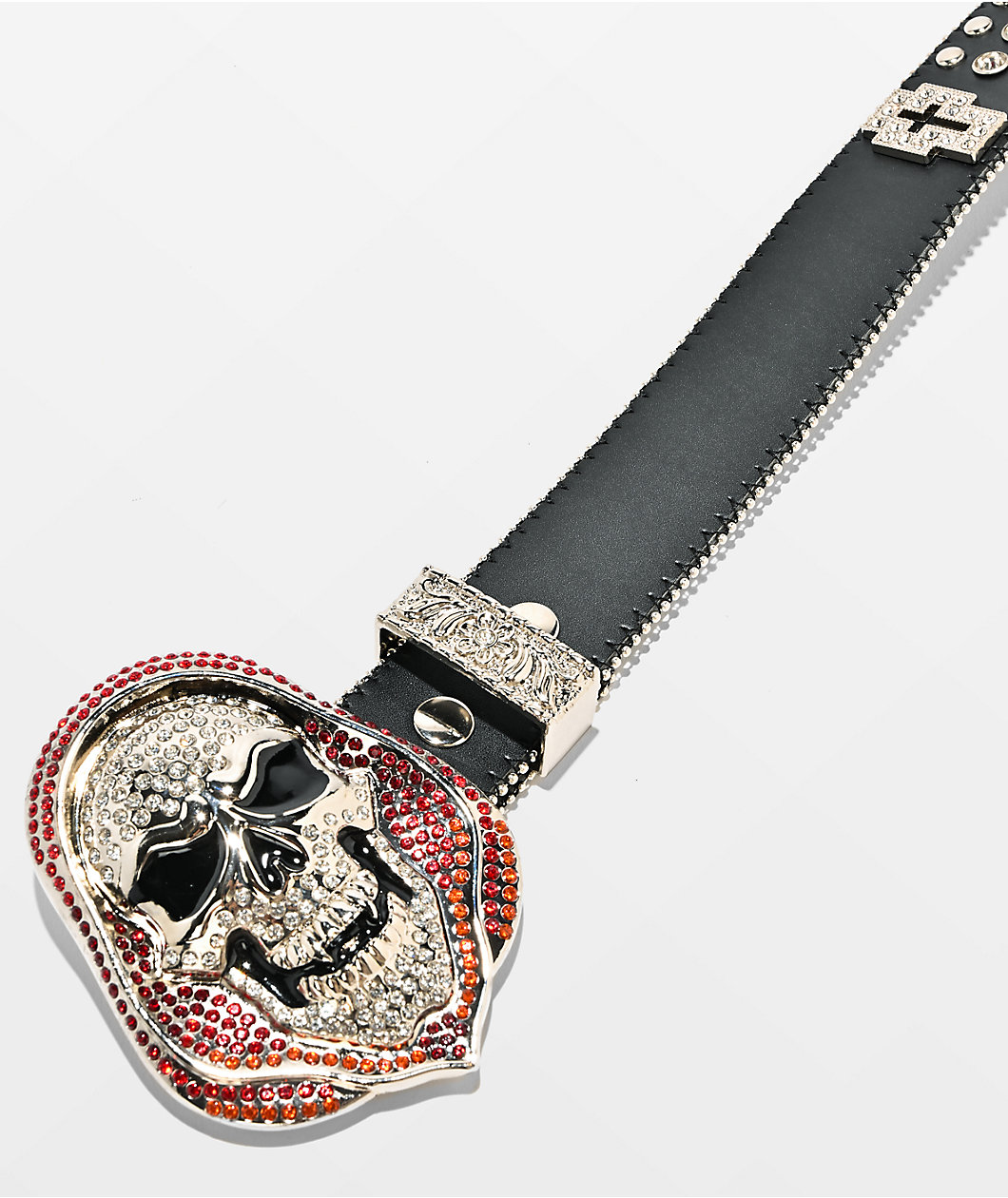Broken Promises Shriek Rhinestone Black Belt