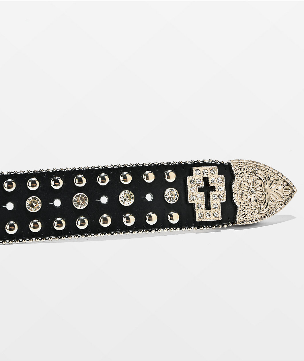 Broken Promises Shriek Rhinestone Black Belt