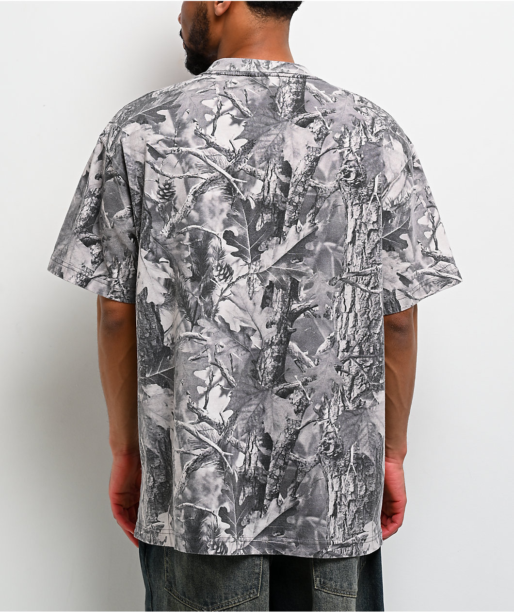Broken Promises Side Eye Grey Camo T-Shirt
