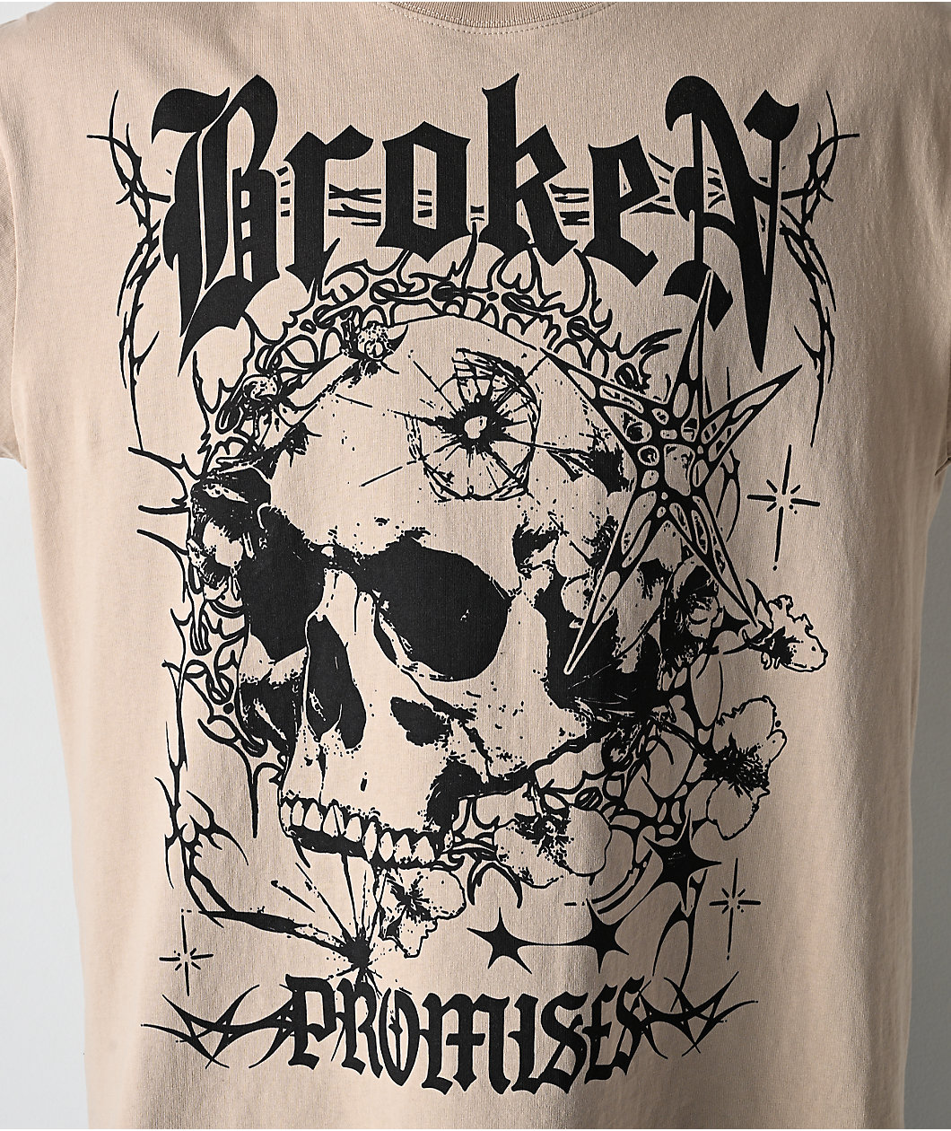 Broken Promises Skullbreaker Tan T-Shirt