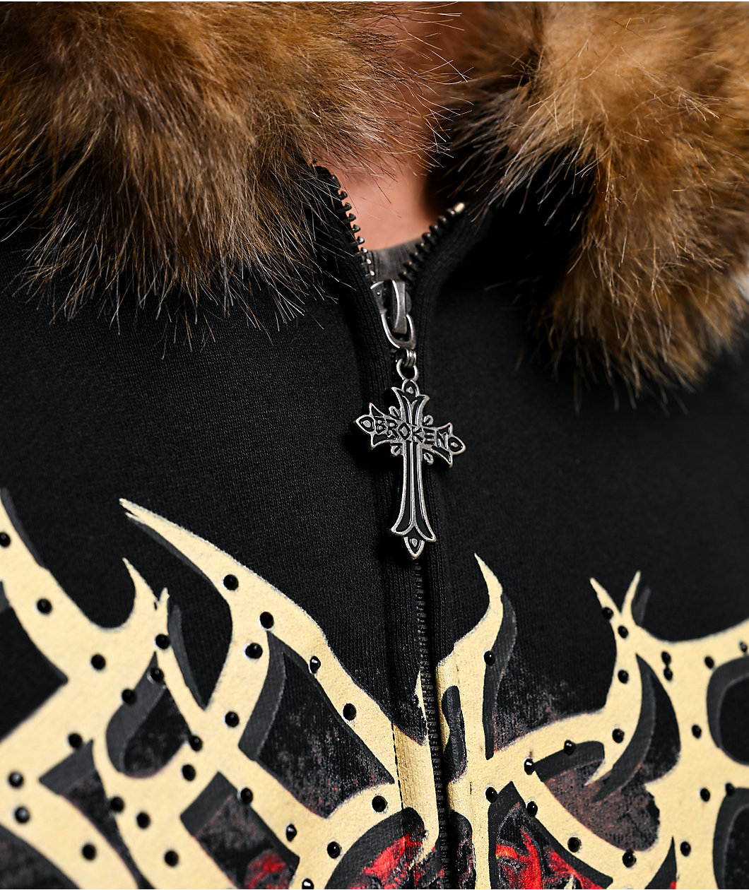 Broken Promises Spelunker Black Zip Hoodie