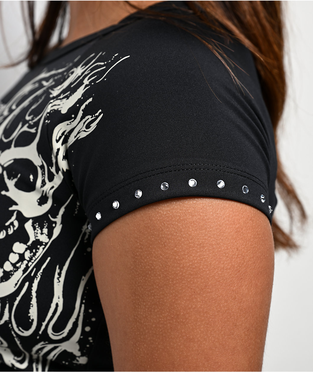 Broken Promises Storm Of Chaos Black Raglan Crop T-Shirt