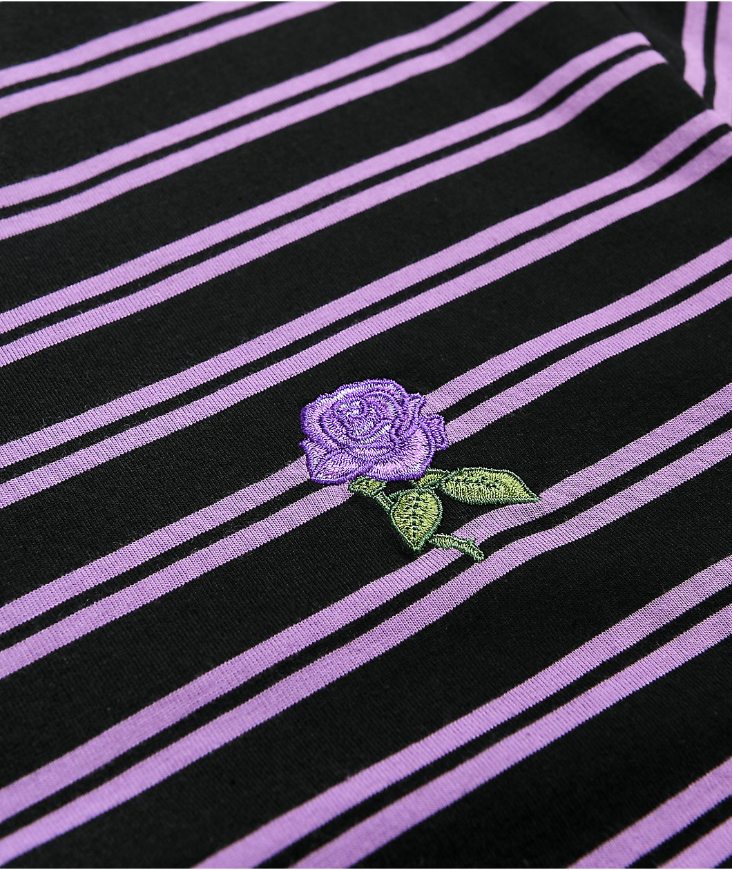 Broken Promises Thornless Black & Purple Stripe T-Shirt