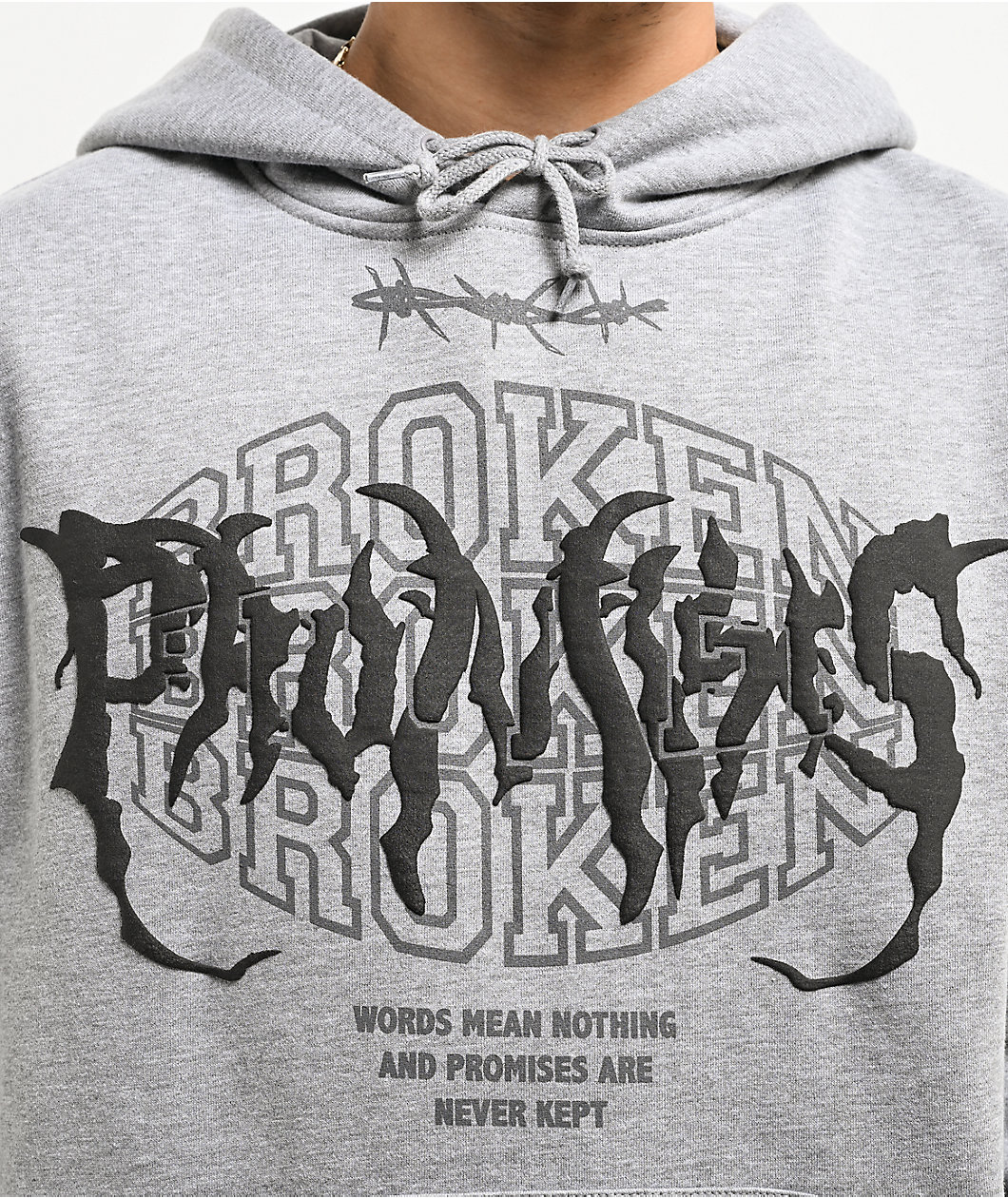 Broken Promises Underworld Grey Hoodie