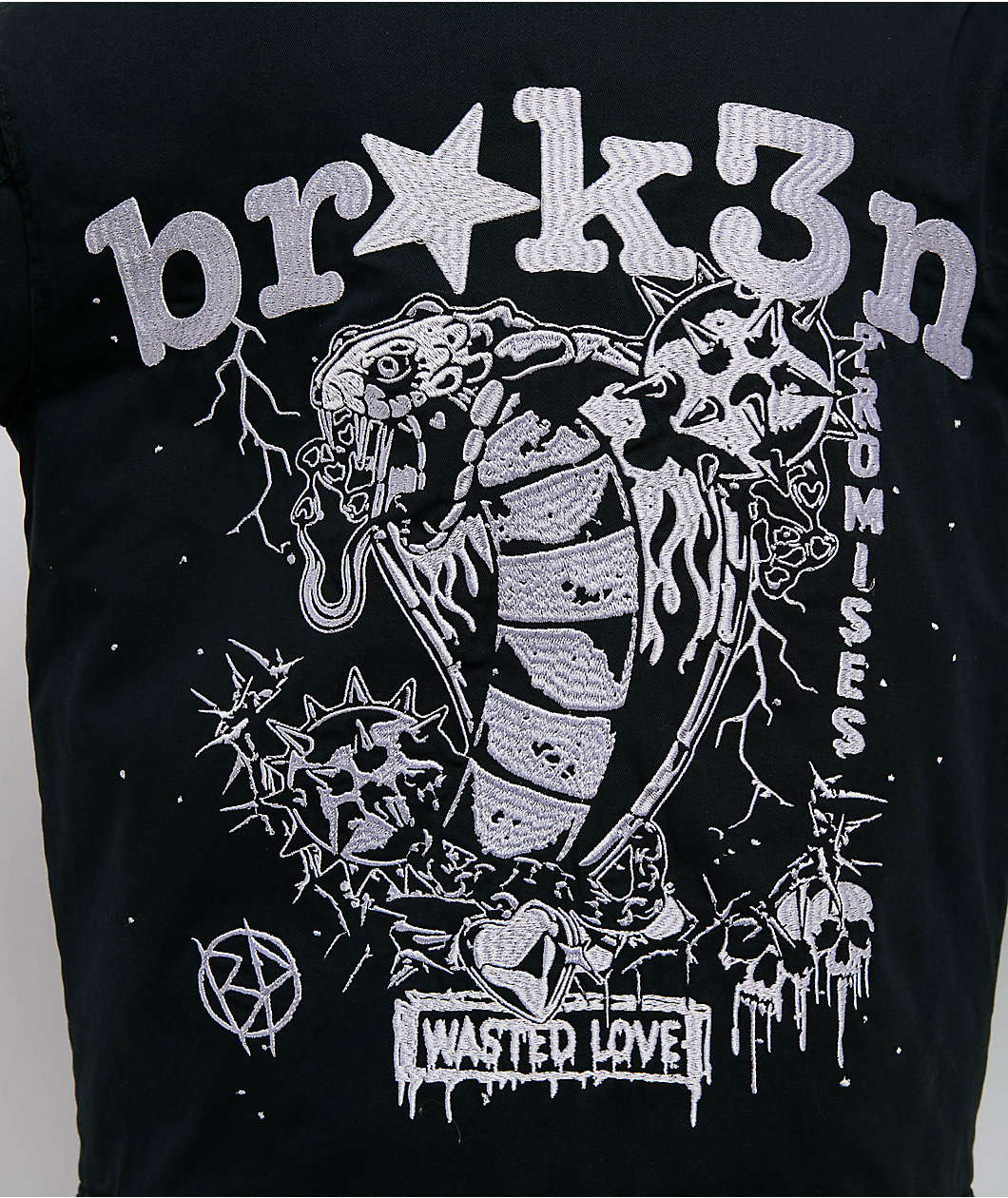 Broken Promises Wasted Love Black Work Jacket