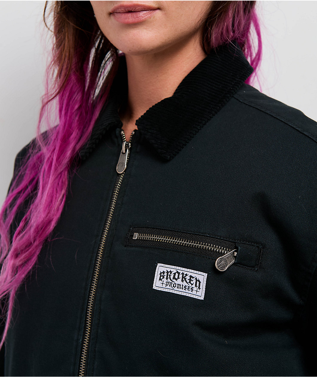 Broken Promises Wasted Love Black Work Jacket