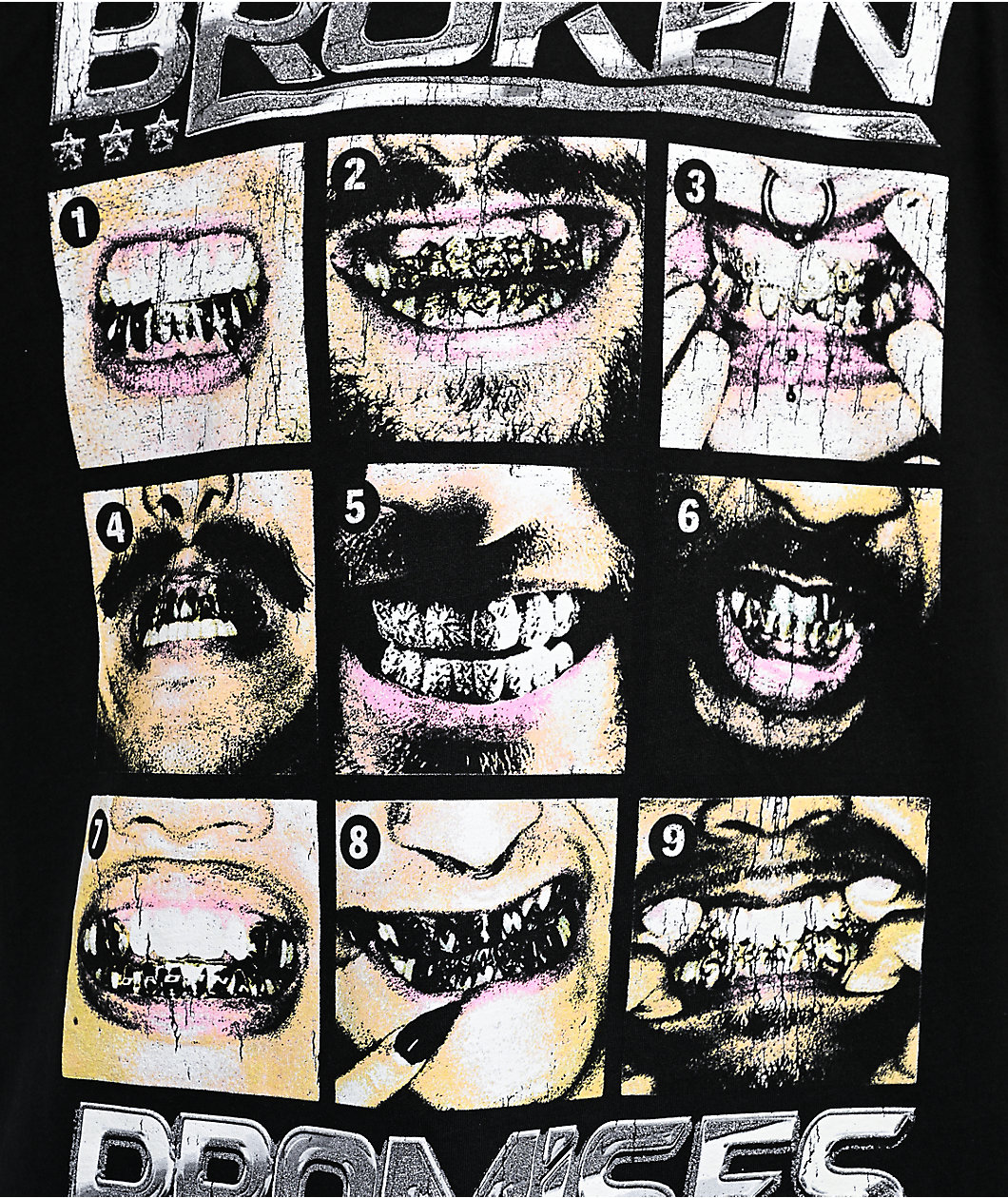 Broken Promises Watch Your Mouth Black T-Shirt