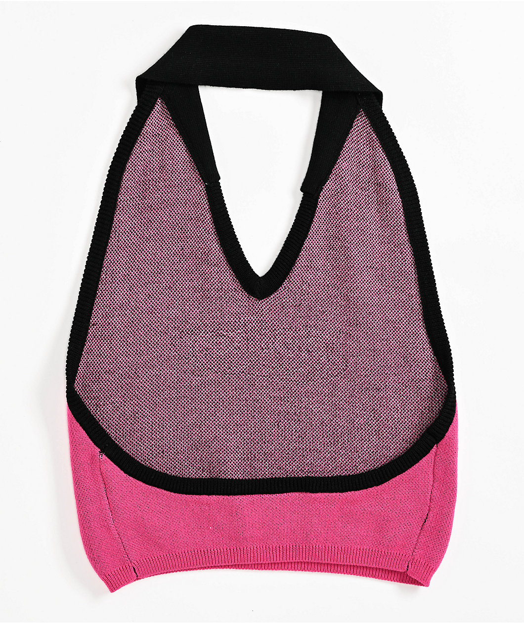 Broken Promises Who Cares Pink Knit Halter Top